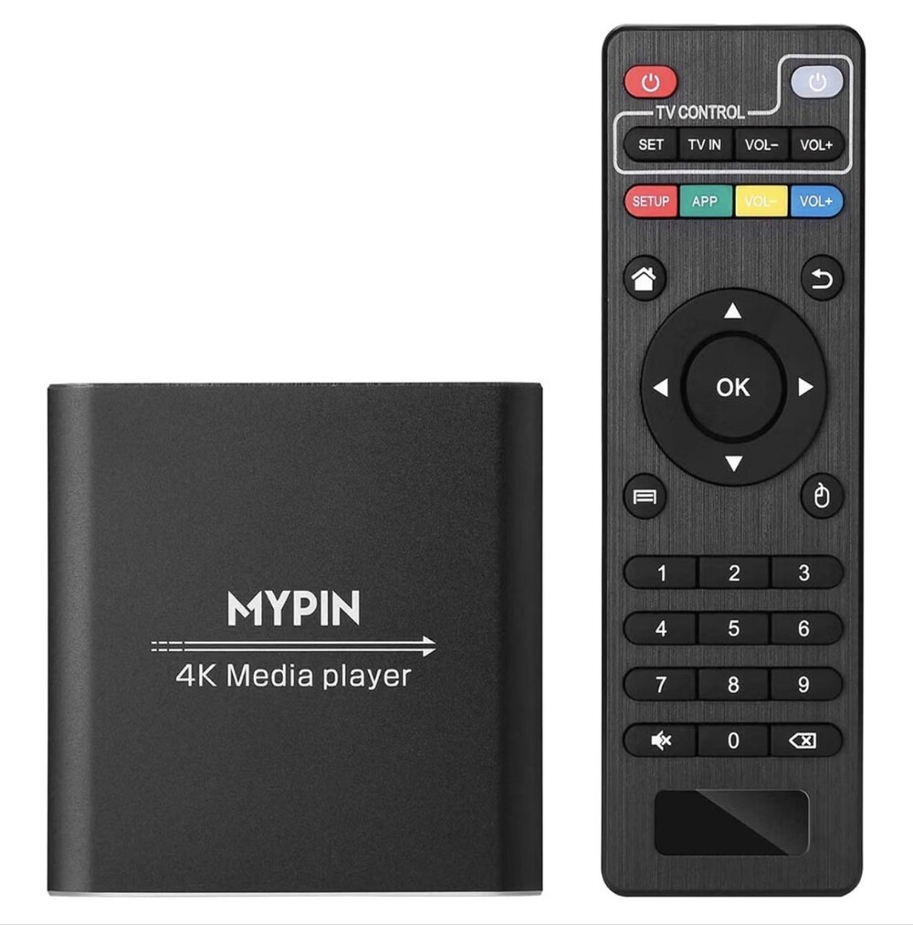 4K Media Player HDMI AV Output Digital USB Drive TF Card Reader